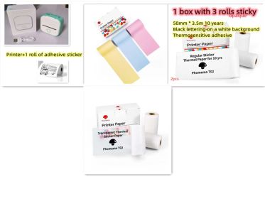 Portable Mini Thermal Label Printer Home Photo Printer Student Wrong Question Printer Bluetooth Mini Label Printer Price Tag (Option: Set9-USB)