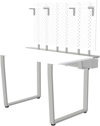 DEZCTOP Bifrost 120 47W x 28D Gaming PC Computer Desk with Shelves, Large Workstation for Gamers or Home Office with Pegboard