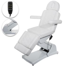 VEVOR 4 Motors Electric Facial Chair Full Electrical Massage Table Dental Bed Aesthetic Adjustable Reclining Chair for Podiatry Tattoo Spa Salon All P (Default: Default)