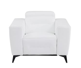 Global United Top Grain Italian Leather Chair with Power Recliner (Color: as Pic)